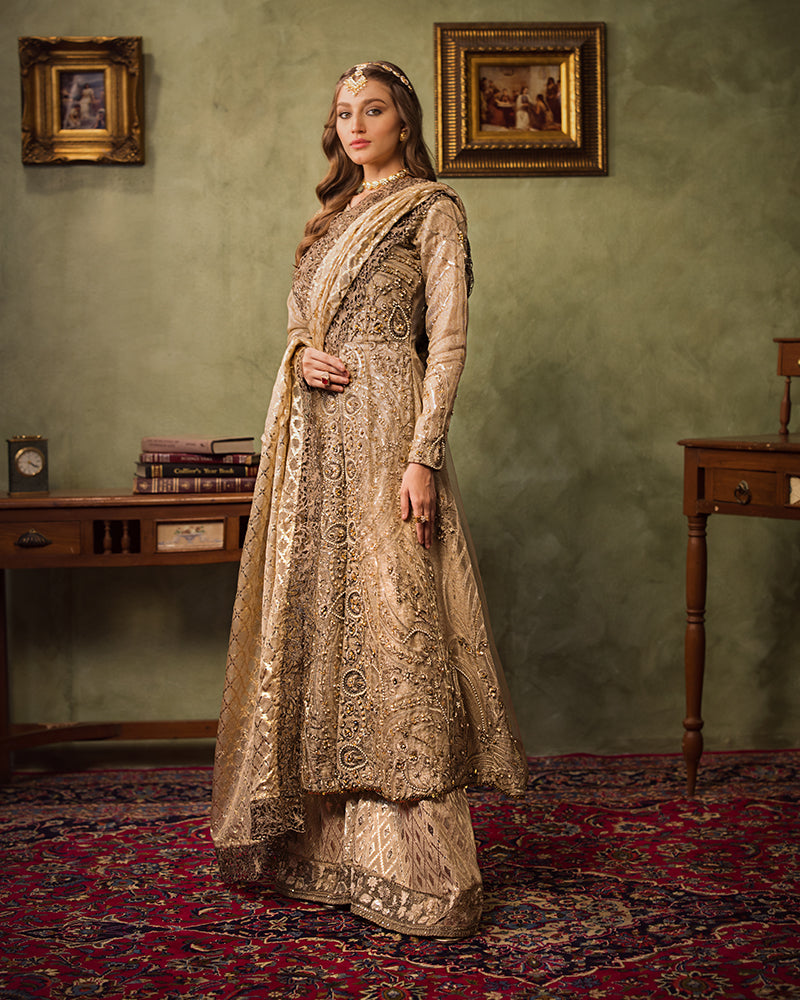 Ain | Aroosh Luxury Formals 24 | AR-77 SAIBA (Gold)