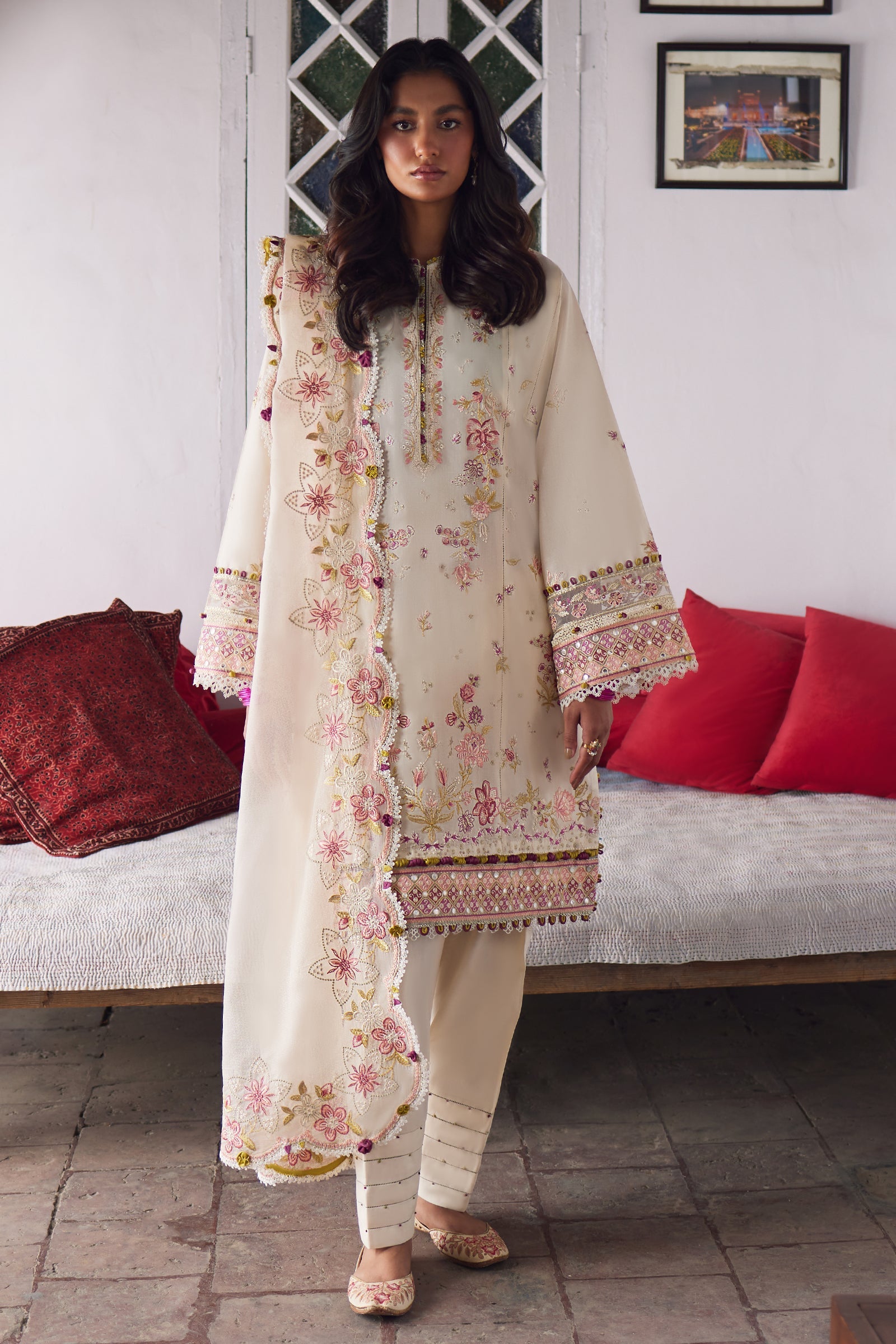 Zaha | Festive Lawn 24 | ELA (ZF24-05) - Khanumjan  Pakistani Clothes and Designer Dresses in UK, USA 