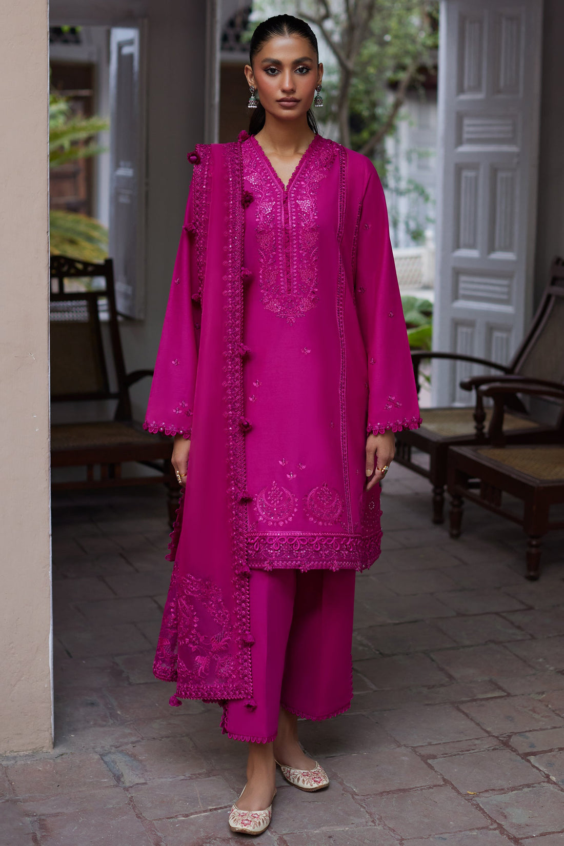 Zaha | Festive Lawn 24 | NIAMH (ZF24-03) - Khanumjan  Pakistani Clothes and Designer Dresses in UK, USA 