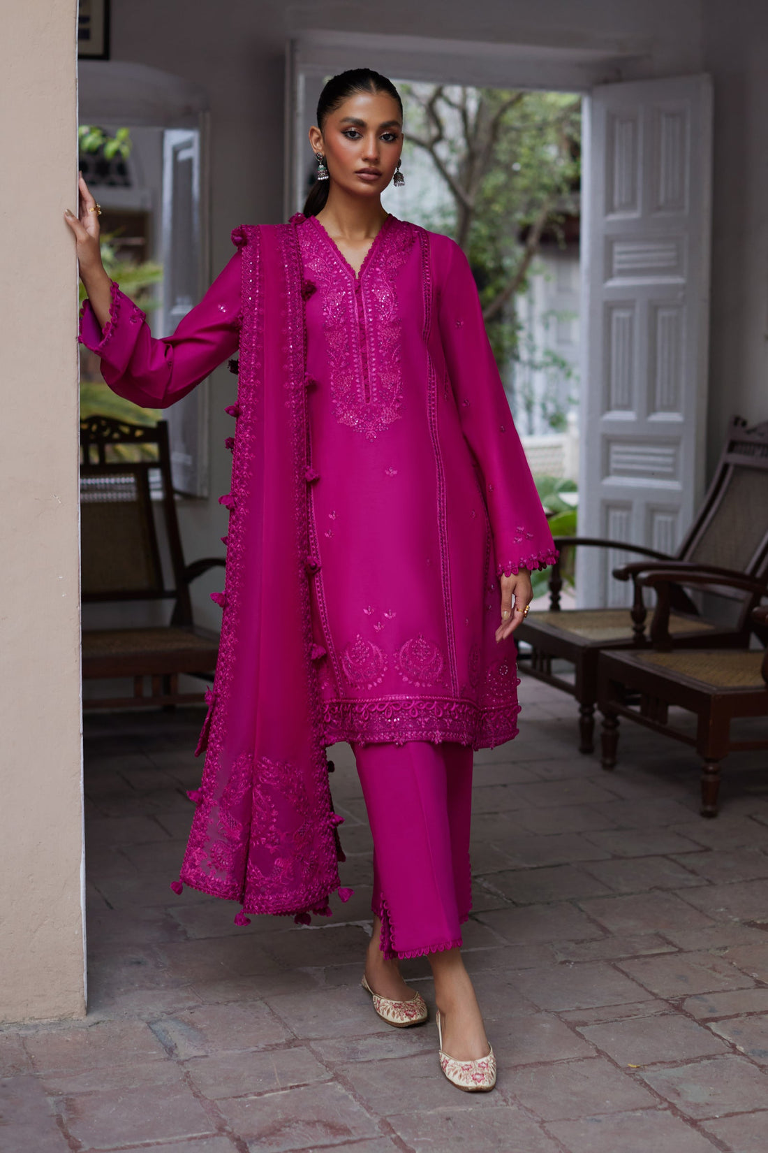 Zaha | Festive Lawn 24 | NIAMH (ZF24-03) - Khanumjan  Pakistani Clothes and Designer Dresses in UK, USA 