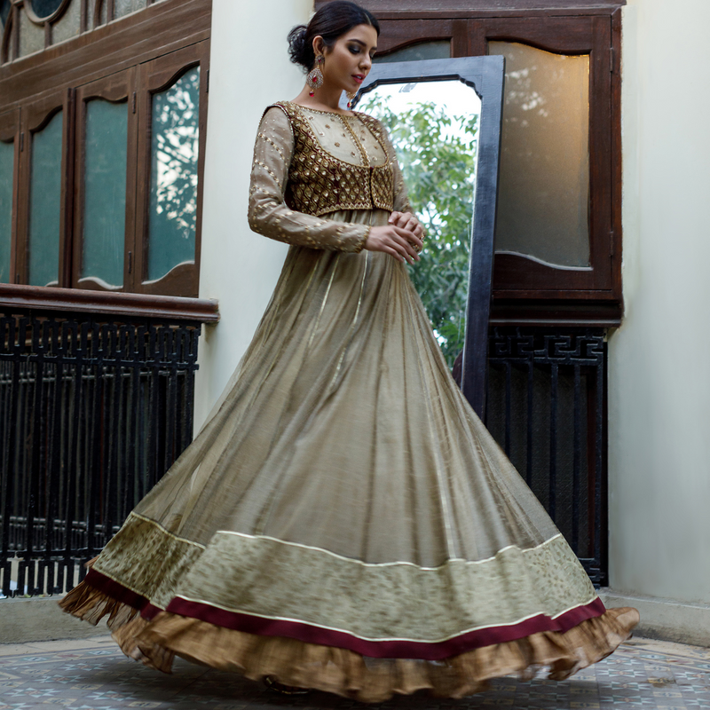 Wahajmkhan | Bahar Begum Formals | IVORY & MAROON BEGUM PESHWAS - Khanumjan  Pakistani Clothes and Designer Dresses in UK, USA 