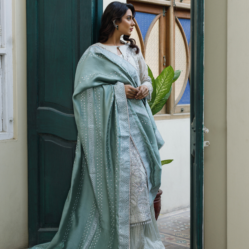 Wahajmkhan | Bahar Begum Formals | SILVER MINT BAHAR JORA - Khanumjan  Pakistani Clothes and Designer Dresses in UK, USA 