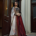 Wahajmkhan | Bahar Begum Formals | BLACK & MAROON BEGUM LEHNGA - Khanumjan  Pakistani Clothes and Designer Dresses in UK, USA 