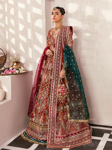 Gulaal | Wedding Formals | ZAIRA GL-WS-22V1-30 (RUST ANGRAKHA)