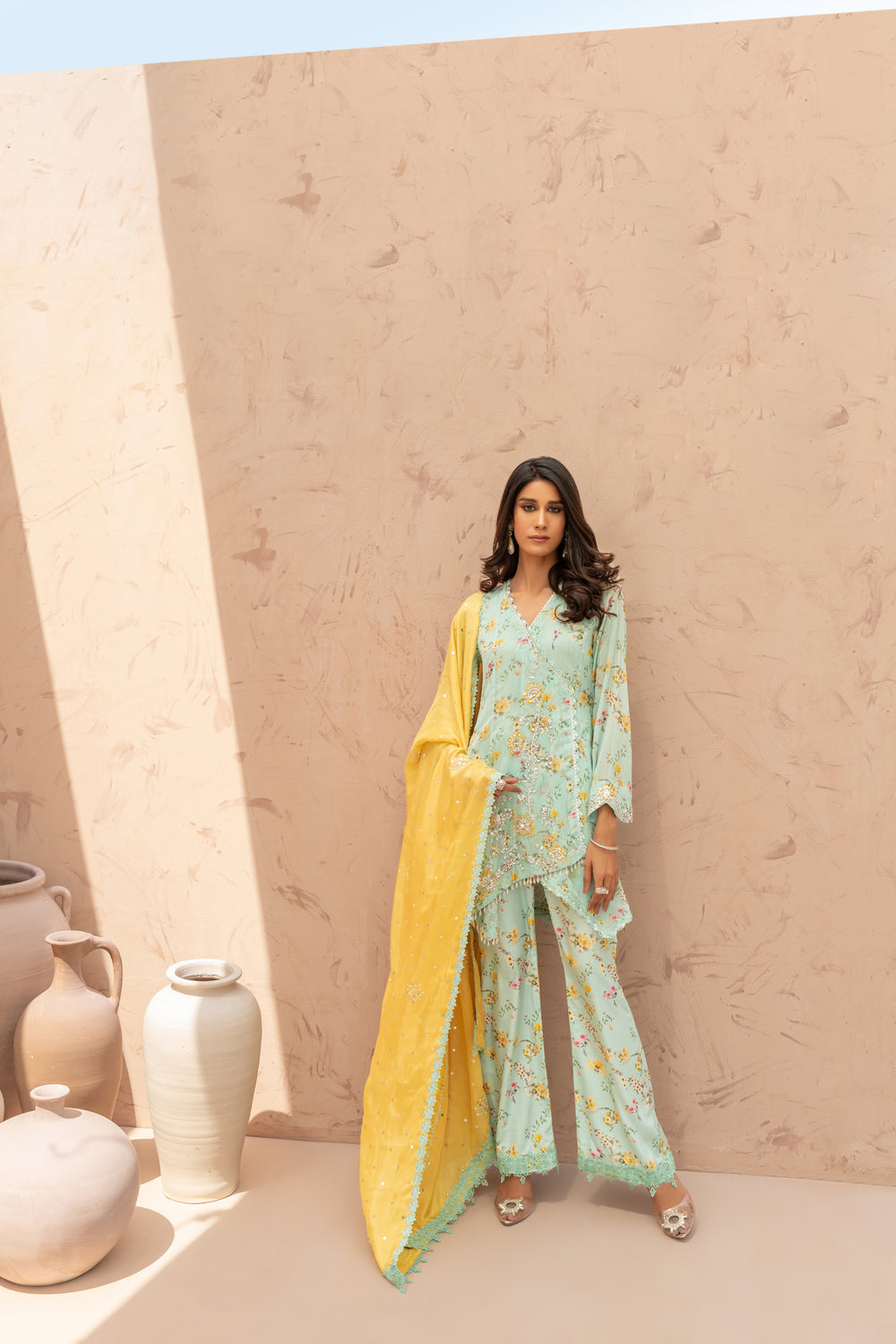 Wahaj M Khan | The Print Story |  Ferozi Yellow TPS Peplum