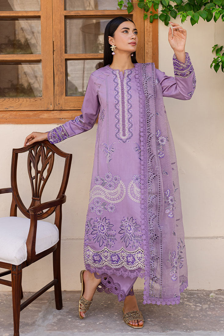 Marjjan | Aangan Embroidered Viscose |  PEV-22 A (LAVENDER)