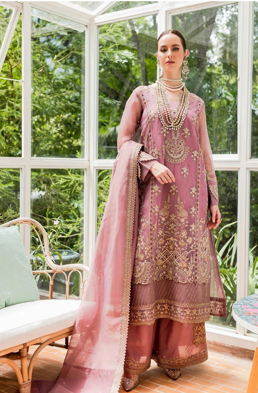 Maryum N Maria | Sorina Luxury Chiffon 23 | Dusty Rose (MW23-509) - Khanumjan  Pakistani Clothes and Designer Dresses in UK, USA 