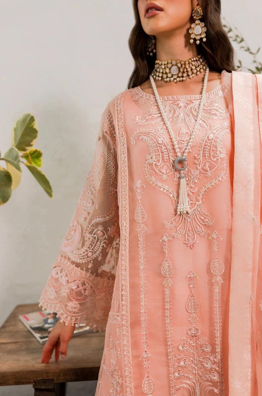 Maryum N Maria | Sorina Luxury Chiffon 23 | Peach Parfait (MW23-505) - Khanumjan  Pakistani Clothes and Designer Dresses in UK, USA 