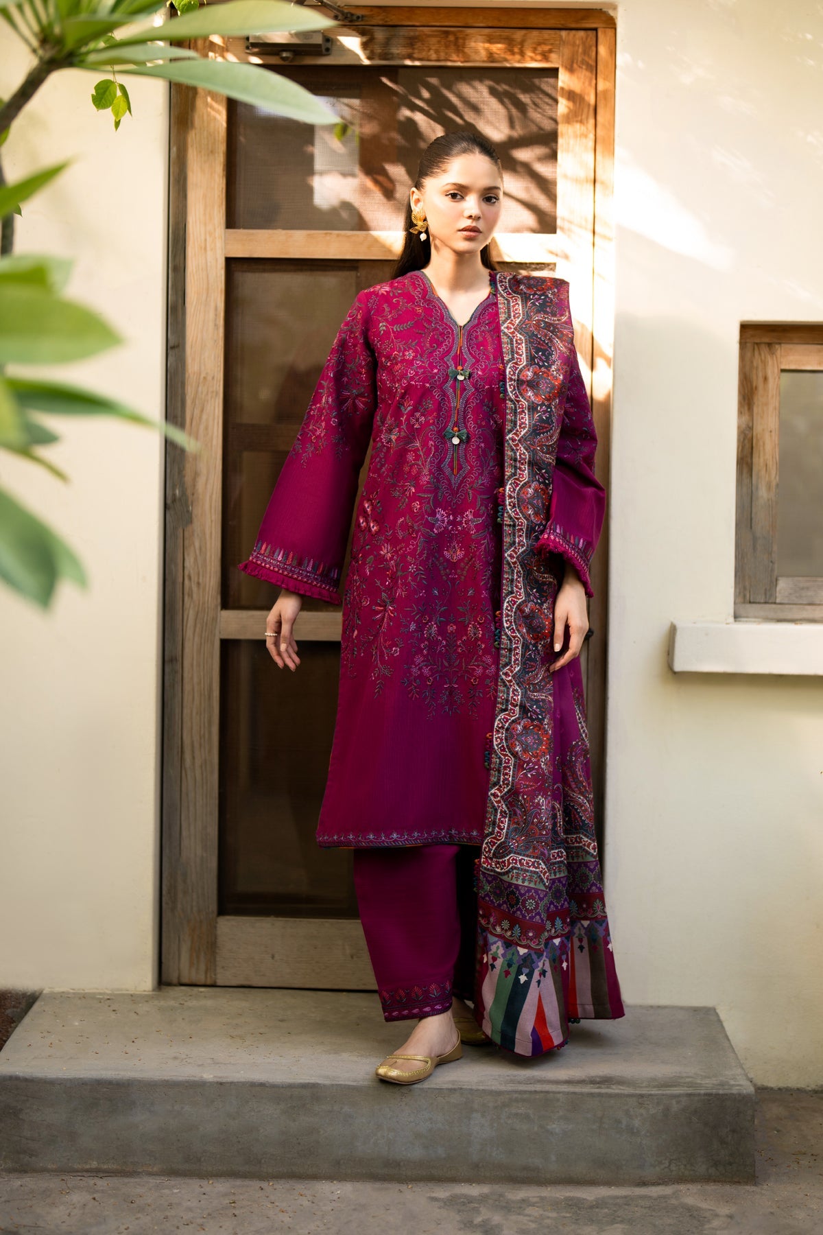 Xenia Formals | Dhoop Kinaray Winter Shawl 24 | SUMBUL