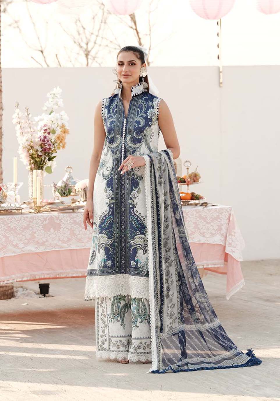 Zarqash | Luxe Lawn 24 | ZQ 10 - Khanumjan  Pakistani Clothes and Designer Dresses in UK, USA 