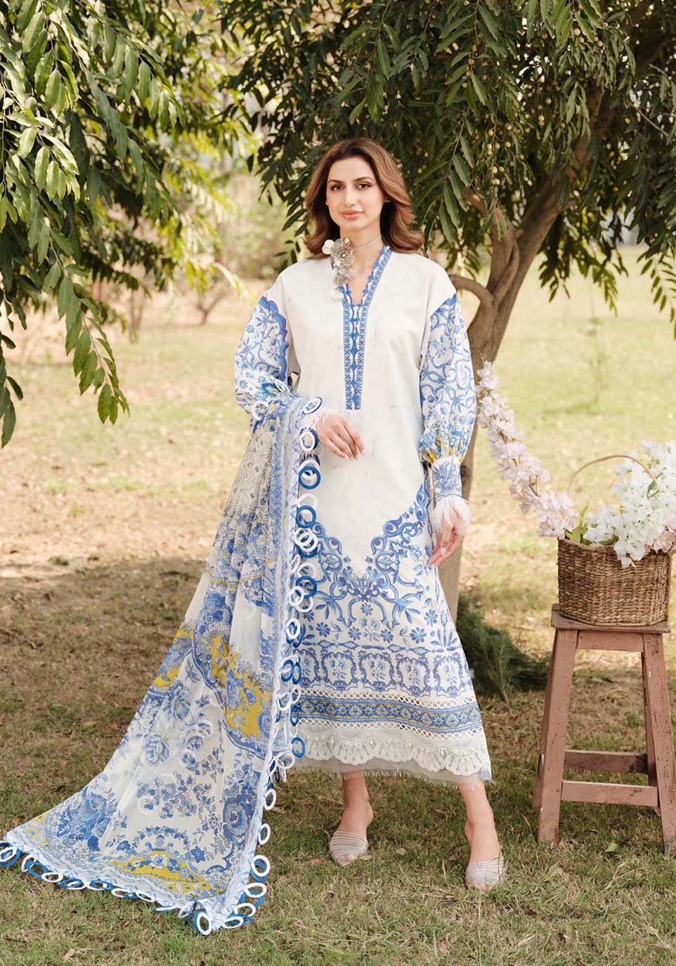 Zarqash | Luxe Lawn 24 | ZQ 7 - Khanumjan  Pakistani Clothes and Designer Dresses in UK, USA 