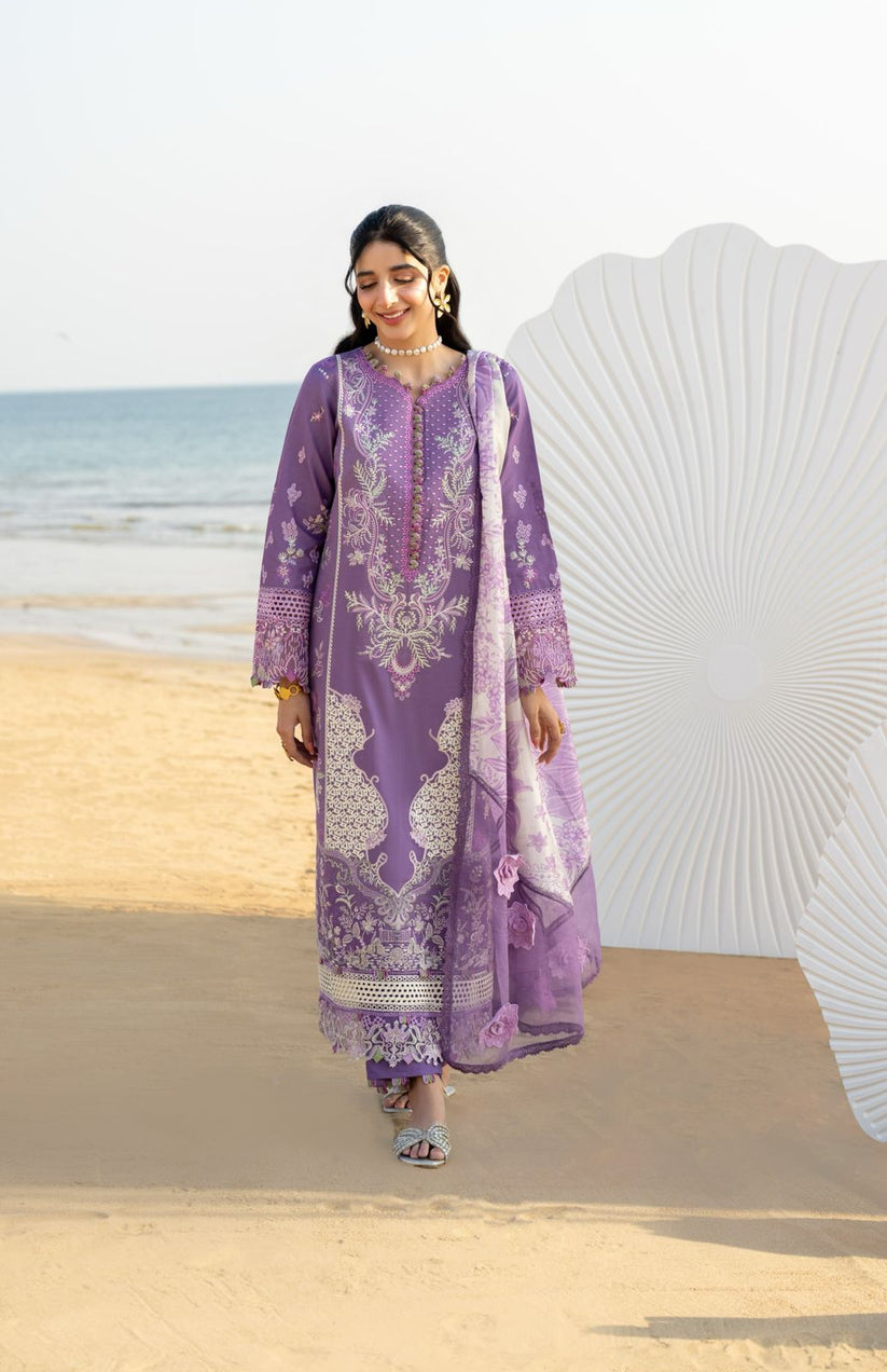 Aabyaan | Saagar Luxury Lawn 25 | ZARQA (AS-01)