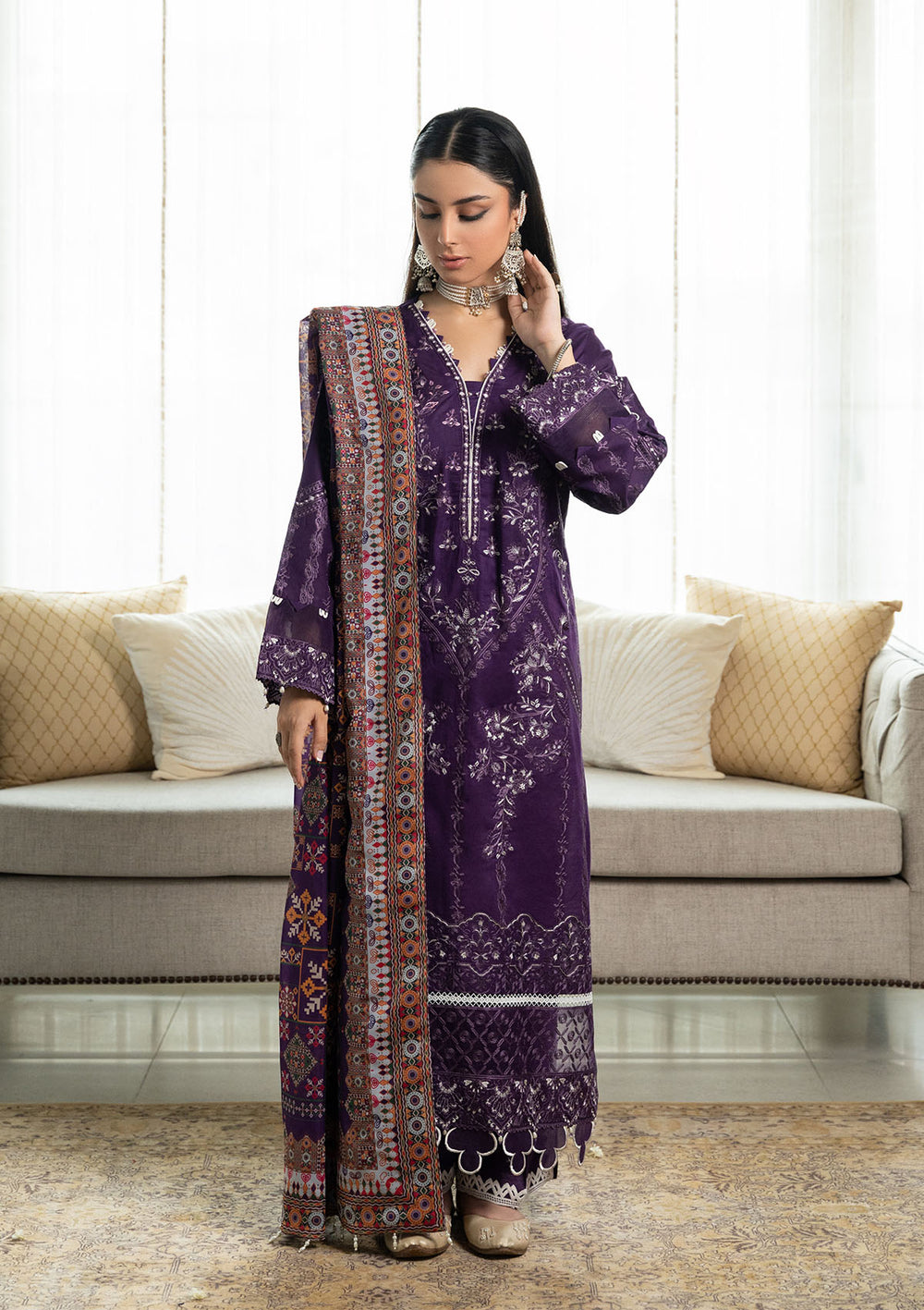 Aik Atelier | Samah Lawn 24 | LOOK 03 - Khanumjan  Pakistani Clothes and Designer Dresses in UK, USA 