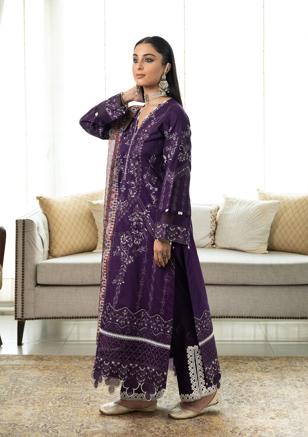 Aik Atelier | Samah Lawn 24 | LOOK 03 - Khanumjan  Pakistani Clothes and Designer Dresses in UK, USA 