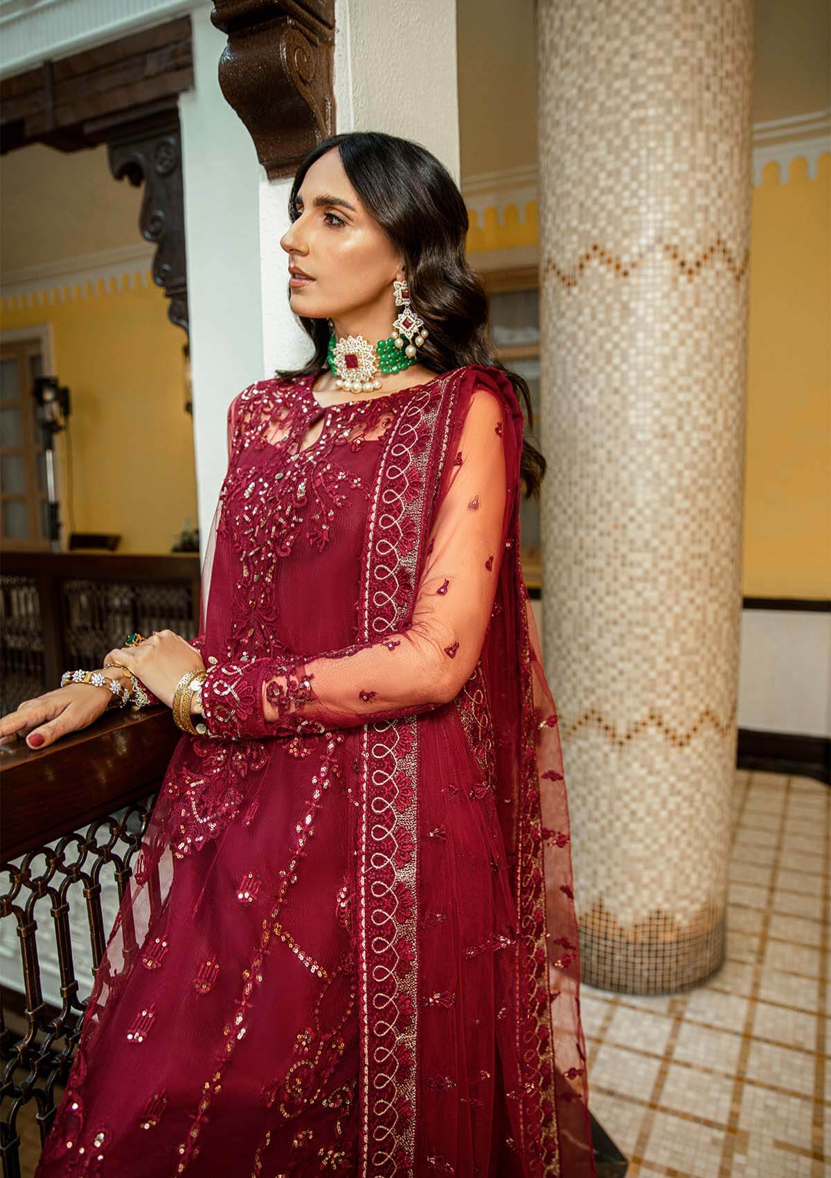 Aik Atelier | Formals Collection | GLOSSIER - LOOK 03 - Khanumjan  Pakistani Clothes and Designer Dresses in UK, USA 