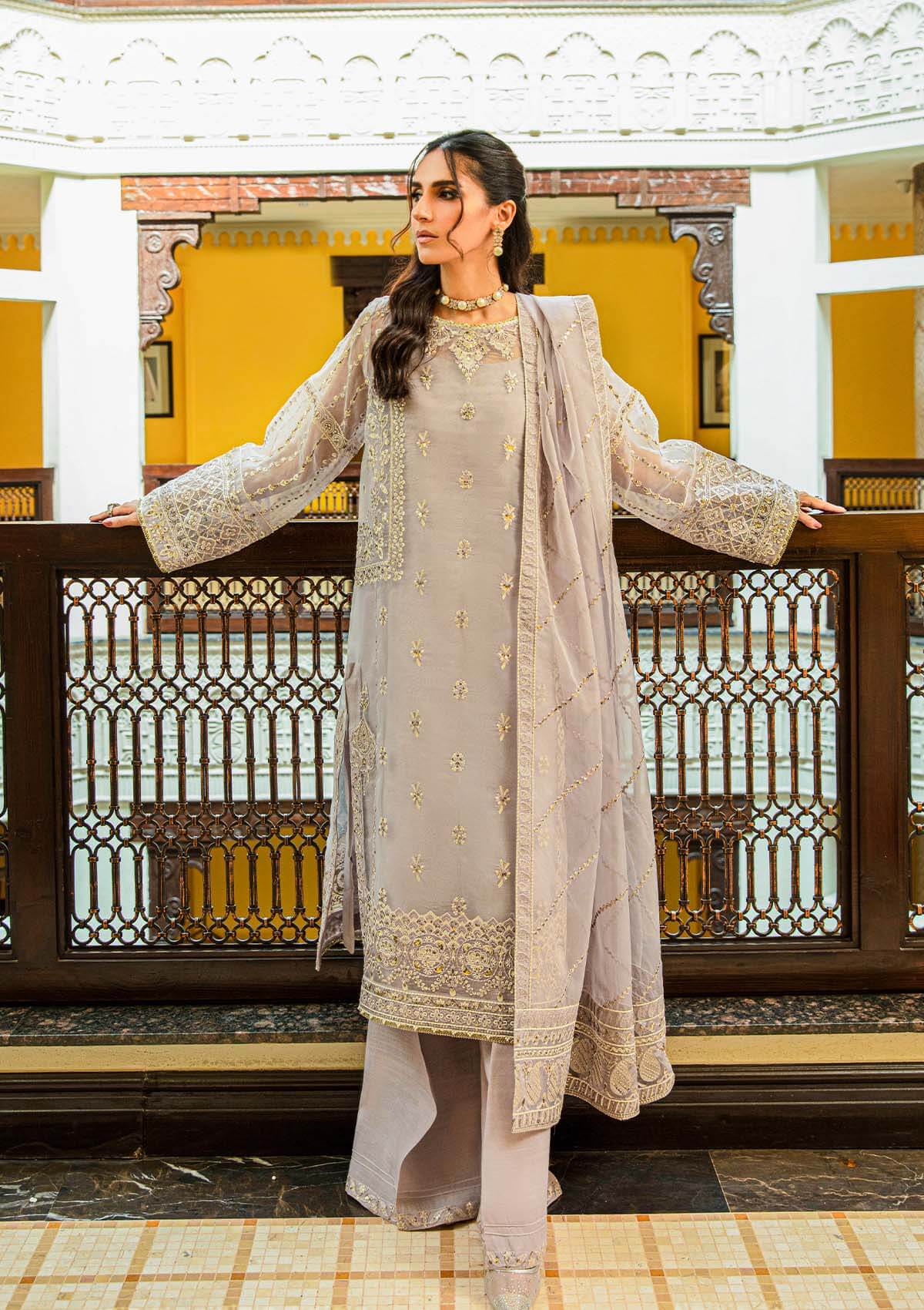 Aik Atelier | Formals Collection | GLOSSIER - LOOK 07 - Khanumjan  Pakistani Clothes and Designer Dresses in UK, USA 