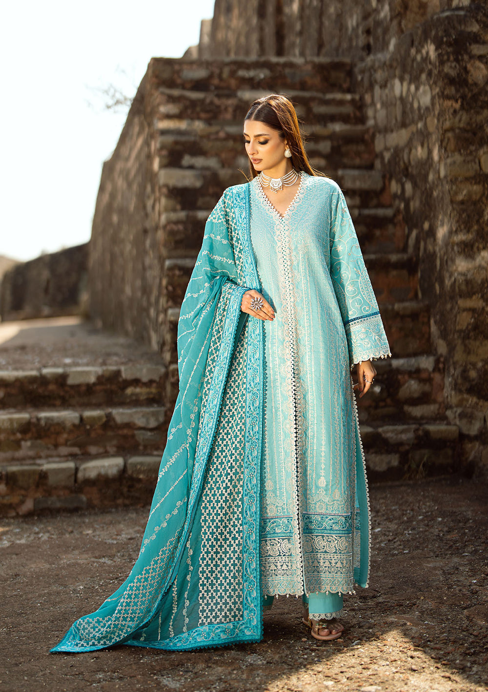 Aik Atelier | Pardes Lawn 24 | LOOK 03 - Khanumjan  Pakistani Clothes and Designer Dresses in UK, USA 