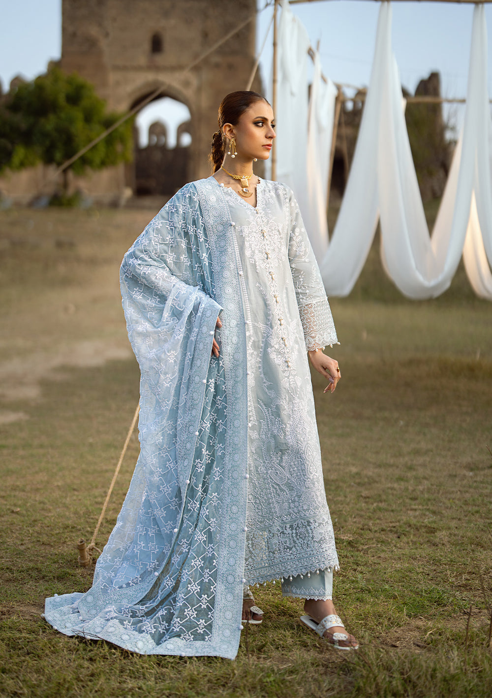 Aik Atelier | Pardes Lawn 24 | LOOK 05 - Khanumjan  Pakistani Clothes and Designer Dresses in UK, USA 