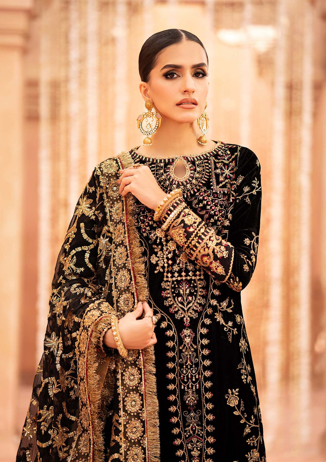 Aik Atelier | Zardozi Velvet 23 | 02 - Khanumjan  Pakistani Clothes and Designer Dresses in UK, USA 