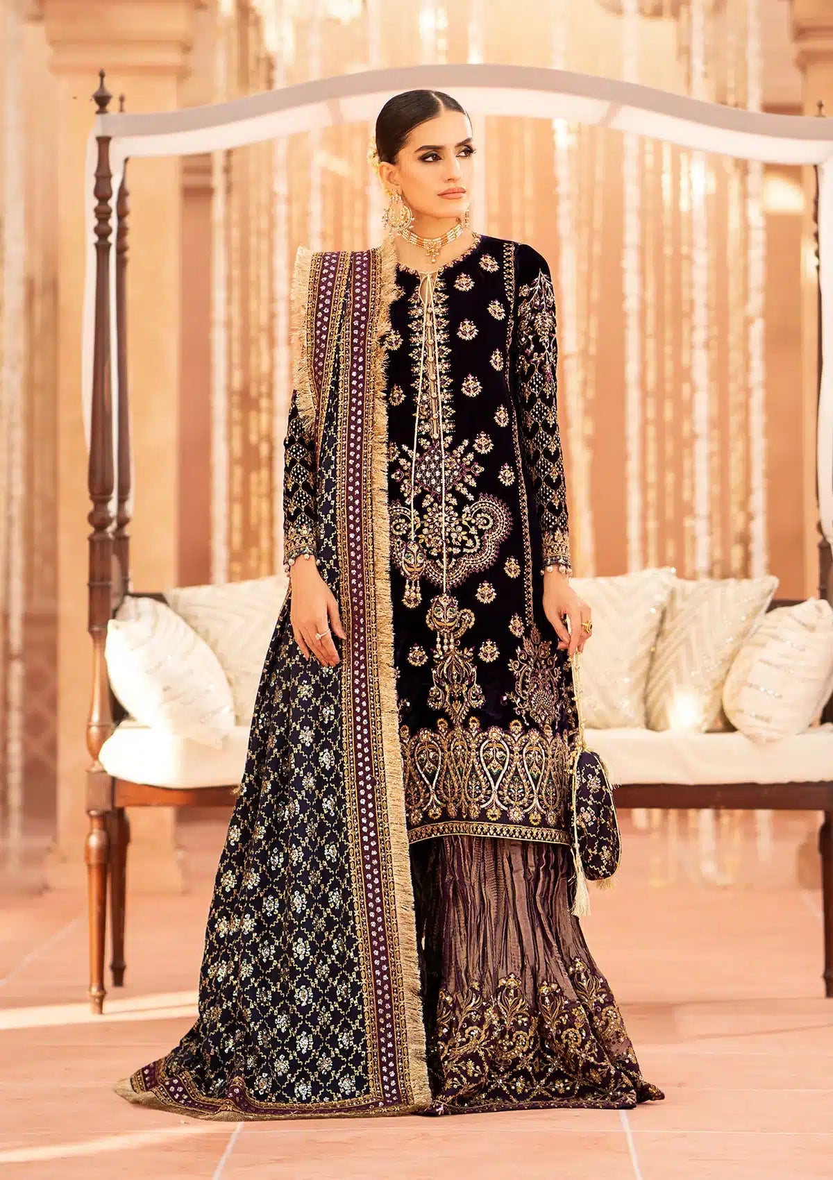 Aik Atelier | Zardozi Velvet 23 | 09 - Khanumjan  Pakistani Clothes and Designer Dresses in UK, USA 