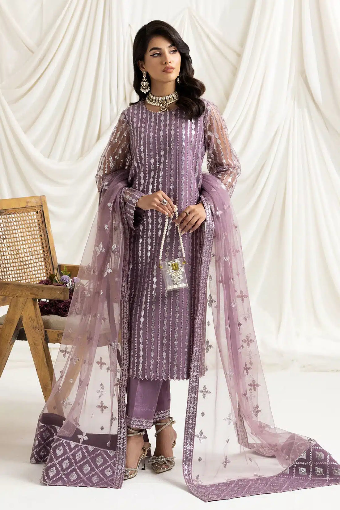 Alizeh | Dua Formals 23 | DUA-V02D03B-AYSAL(LILAC) - Khanumjan  Pakistani Clothes and Designer Dresses in UK, USA 