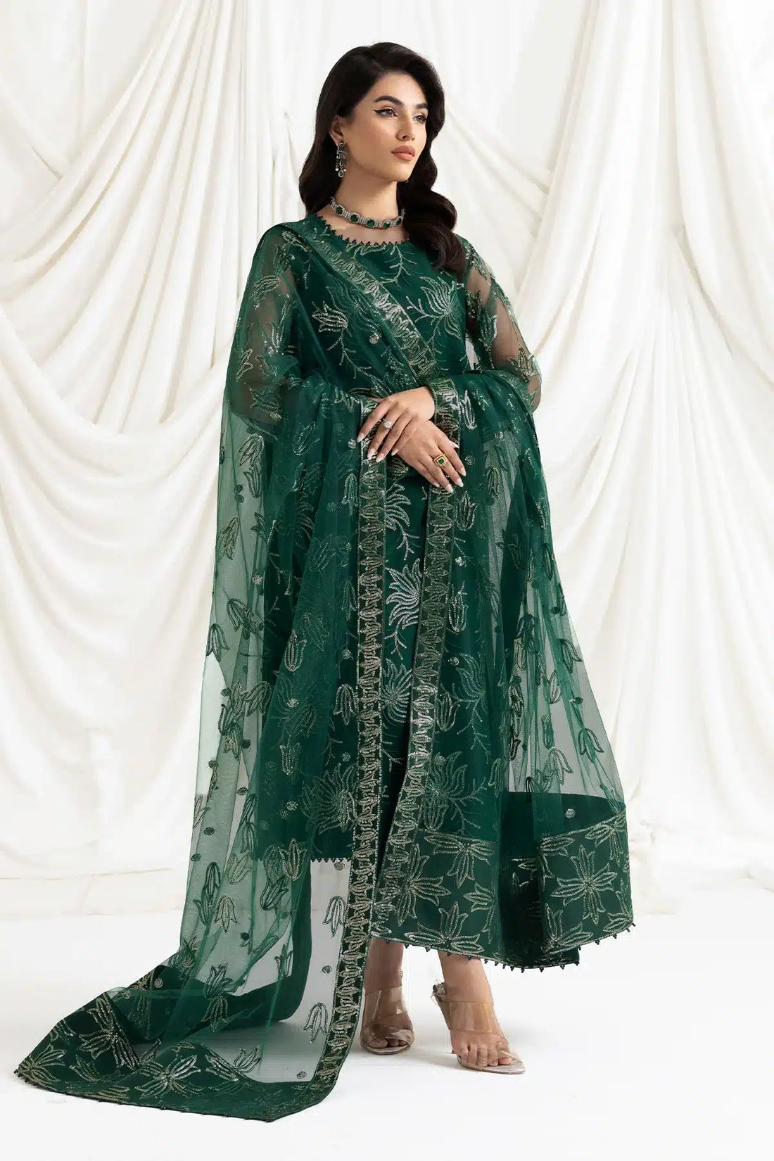 Alizeh | Dua Formals 23 | DUA-V02D05A-ELNAZ(GREEN) - Khanumjan  Pakistani Clothes and Designer Dresses in UK, USA 