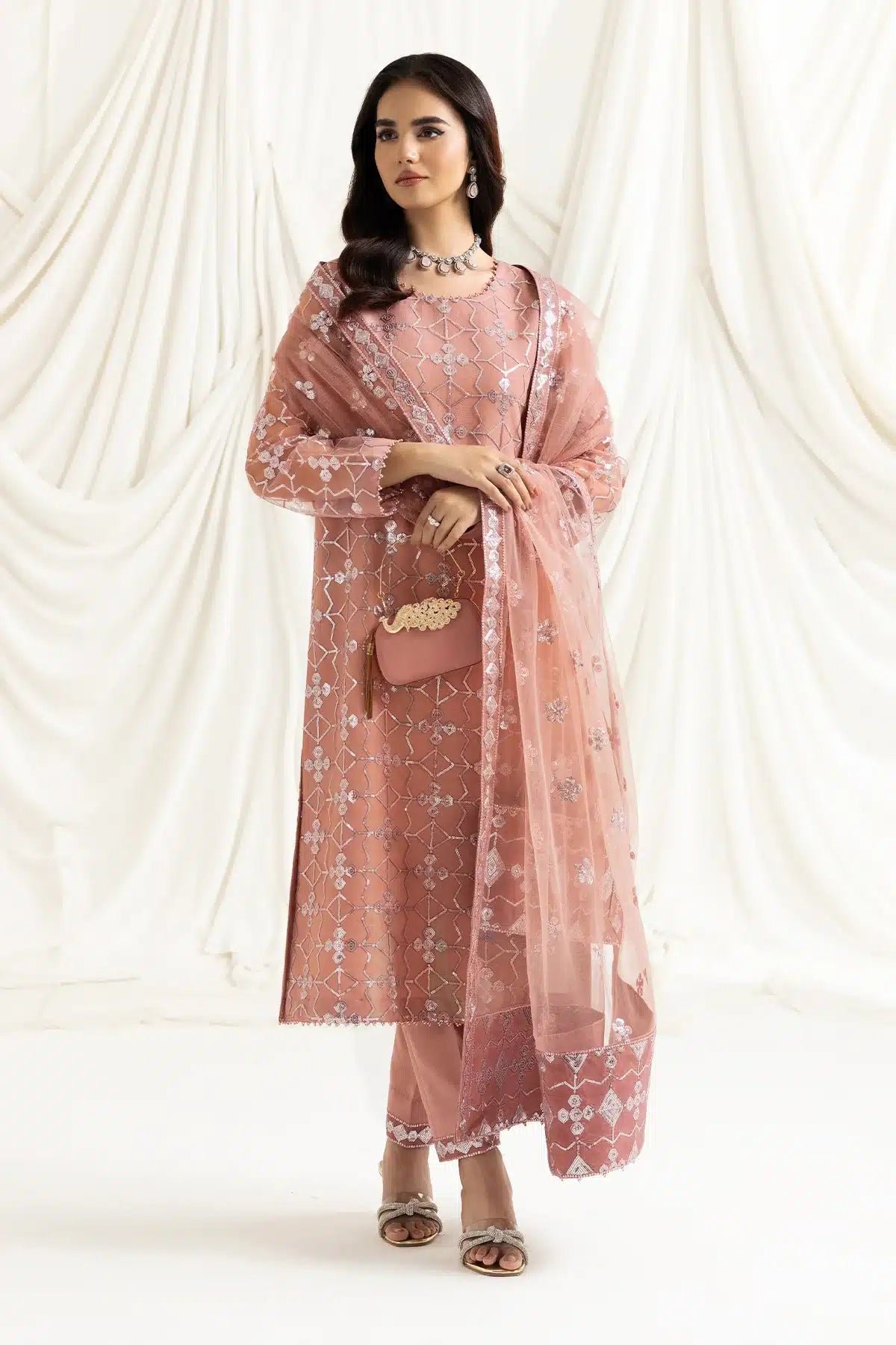 Alizeh | Dua Formals 23 | DUA-V02D04B-NAZIK(PINK) - Khanumjan  Pakistani Clothes and Designer Dresses in UK, USA 