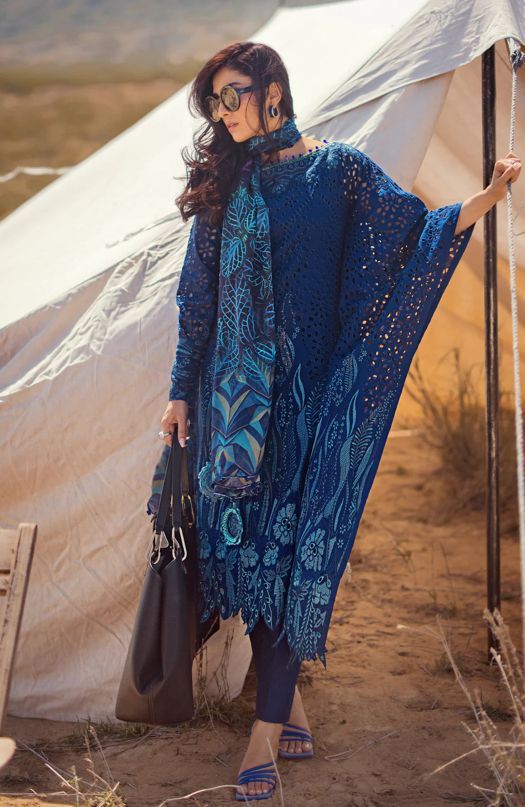 Alzohaib | Mahiymaan Luxury Lawn | MLL- Sapphire Shadow - Khanumjan  Pakistani Clothes and Designer Dresses in UK, USA 