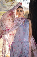 Alzohaib | Mahiymaan Luxury Lawn | MLL- Blossom Ash - Khanumjan  Pakistani Clothes and Designer Dresses in UK, USA 