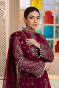 Alizeh | Dua Formals 23 | DUA-V01D06A- AMAYA ( MAGENTA ) - Khanumjan  Pakistani Clothes and Designer Dresses in UK, USA 