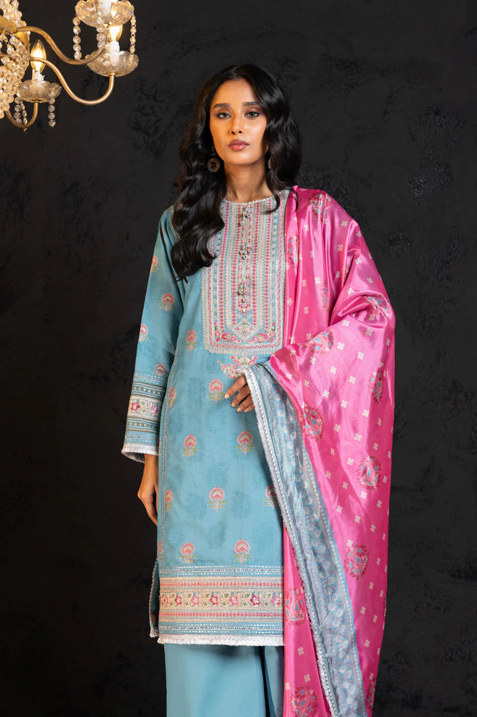 Alkaram | Spring Summer Festive 24 | Embroidered Jacquard Light Blue - Khanumjan  Pakistani Clothes and Designer Dresses in UK, USA 