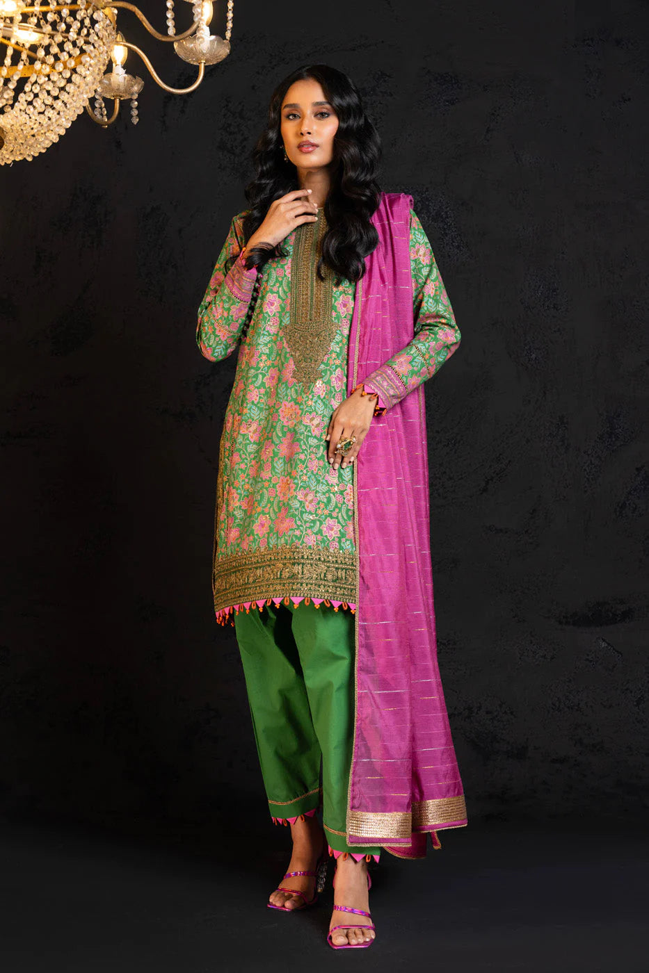 Alkaram | Spring Summer Festive 24 | Embroidered Dobby Green - Khanumjan  Pakistani Clothes and Designer Dresses in UK, USA 