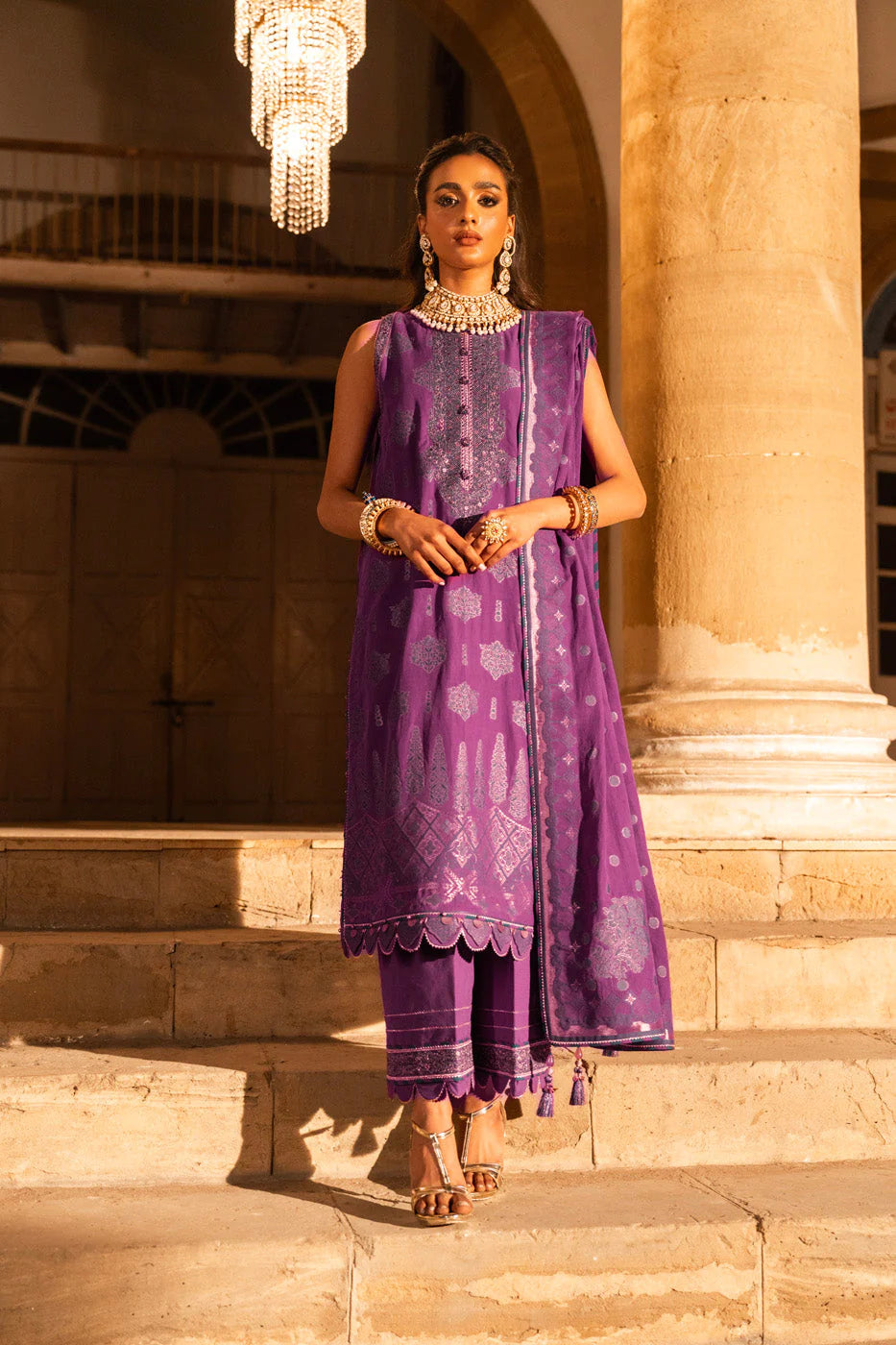 Alkaram | Spring Summer Festive 24 | Embroidered Jacquard Purple - Khanumjan  Pakistani Clothes and Designer Dresses in UK, USA 