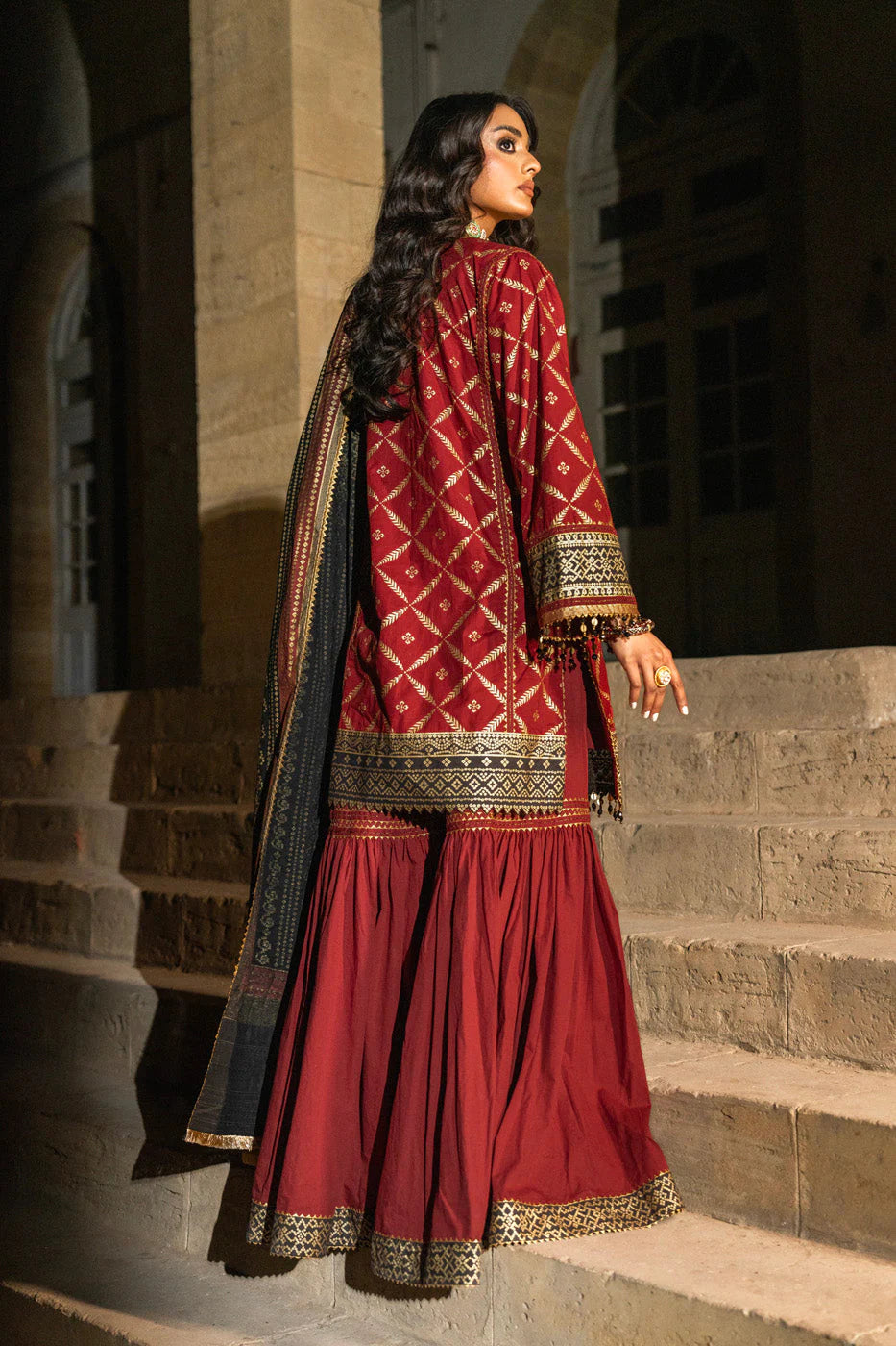 Alkaram | Spring Summer Festive 24 | Embroidered Cambric Red - Khanumjan  Pakistani Clothes and Designer Dresses in UK, USA 