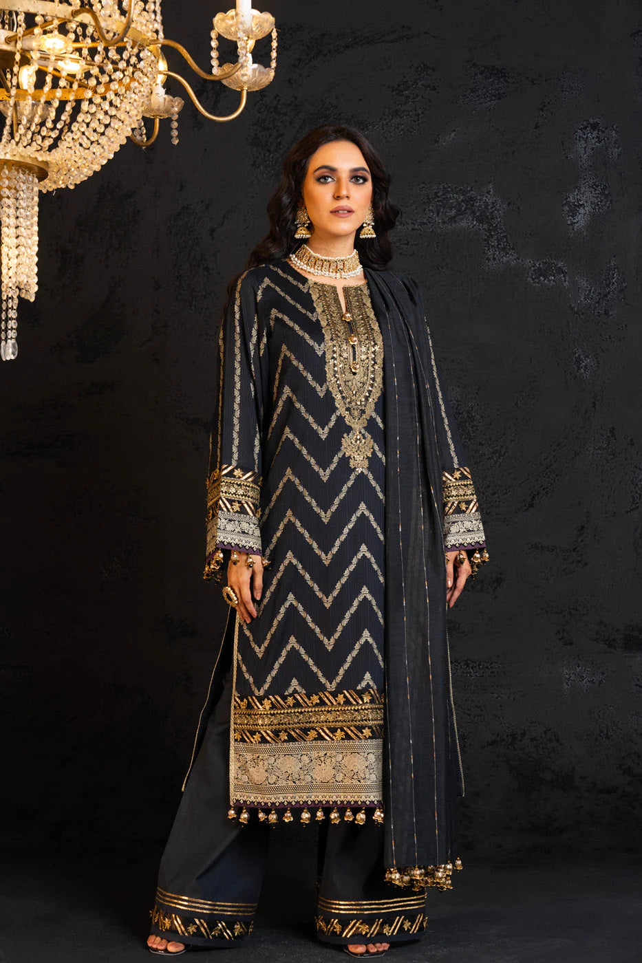 Alkaram | Spring Summer Festive 24 | Embroidered Dobby Black - Khanumjan  Pakistani Clothes and Designer Dresses in UK, USA 