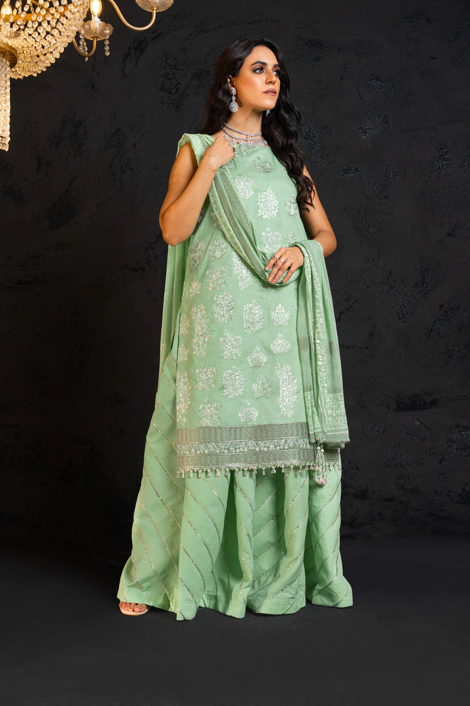 Alkaram | Spring Summer Festive 24 | Embroidered Lawn Mint - Khanumjan  Pakistani Clothes and Designer Dresses in UK, USA 