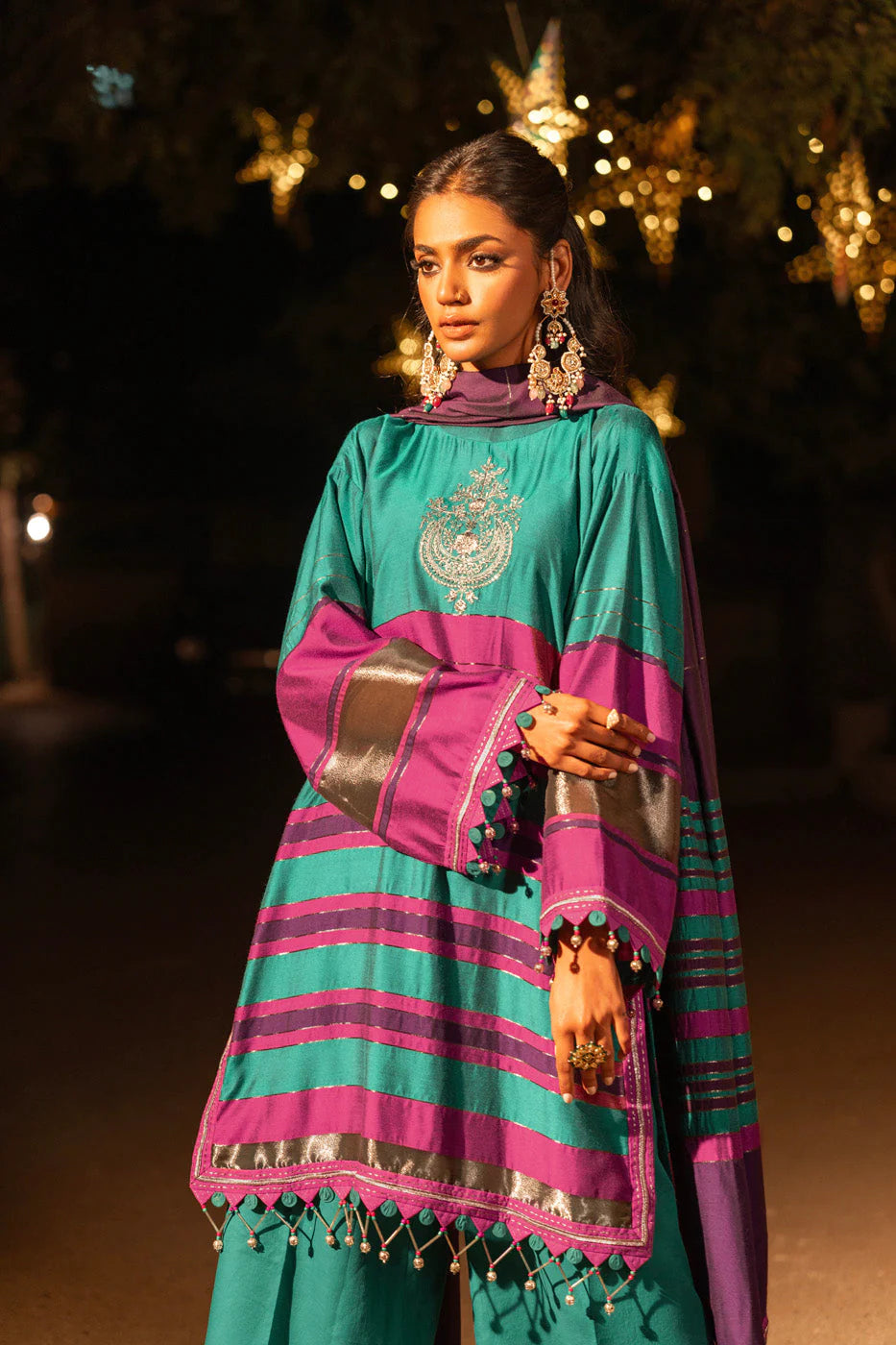 Alkaram | Spring Summer Festive 24 | Embroidered Yarn Dyed Teal - Khanumjan  Pakistani Clothes and Designer Dresses in UK, USA 