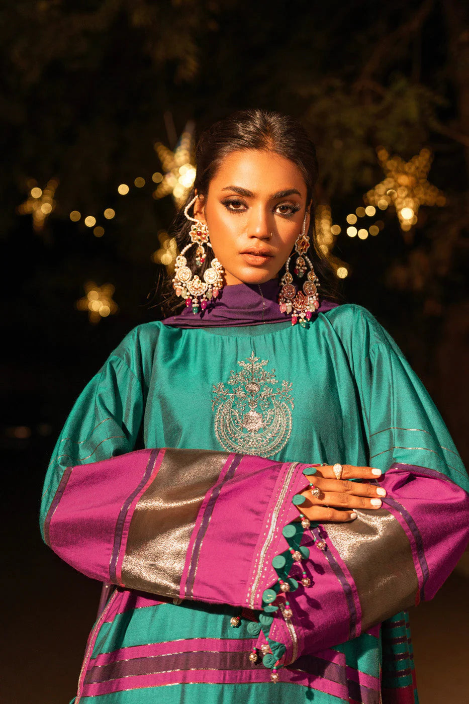 Alkaram | Spring Summer Festive 24 | Embroidered Yarn Dyed Teal - Khanumjan  Pakistani Clothes and Designer Dresses in UK, USA 