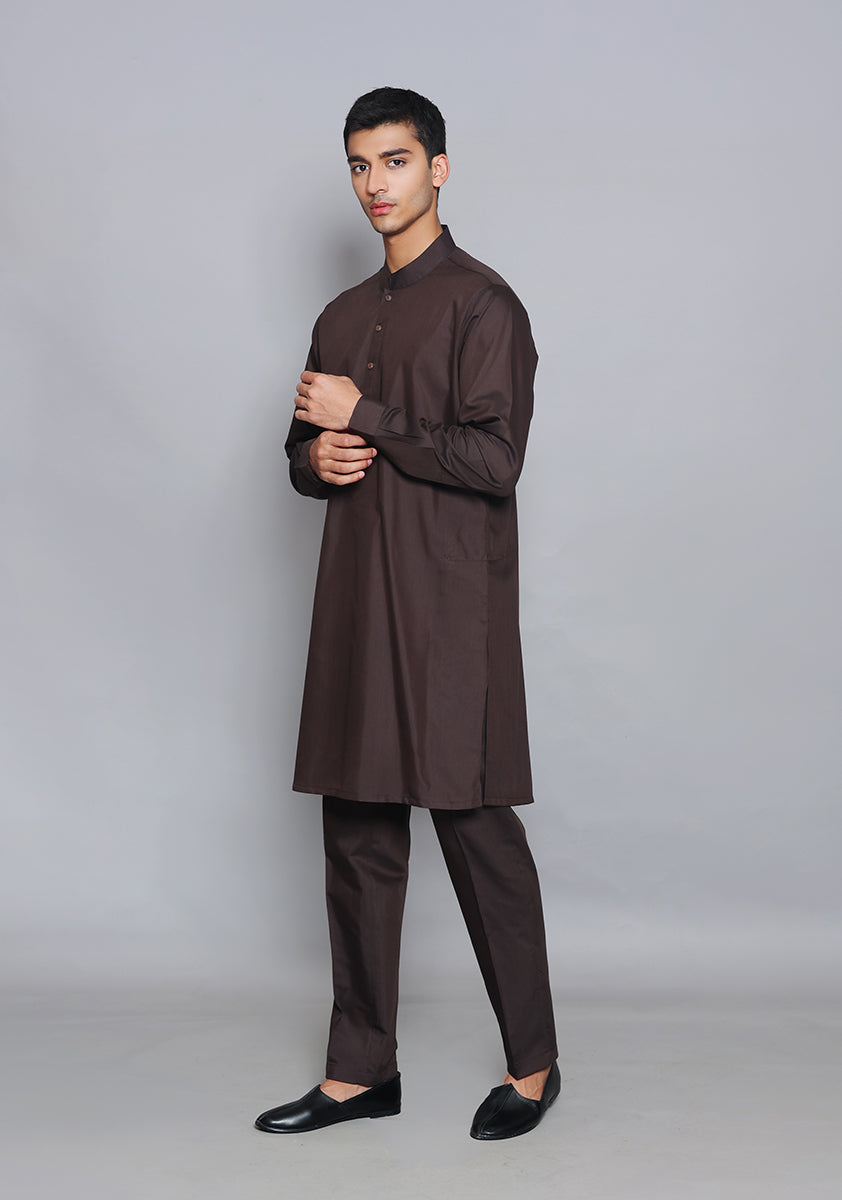 Pakistani Menswear | Amir Adnan - Basic Poly Viscose Coffee Been Slim Fit Suit - Khanumjan  Pakistani Clothes and Designer Dresses in UK, USA 
