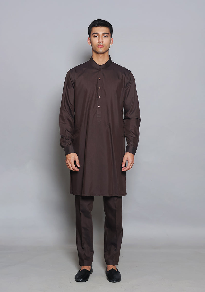 Pakistani Menswear | Amir Adnan - Basic Poly Viscose Coffee Been Slim Fit Suit - Khanumjan  Pakistani Clothes and Designer Dresses in UK, USA 