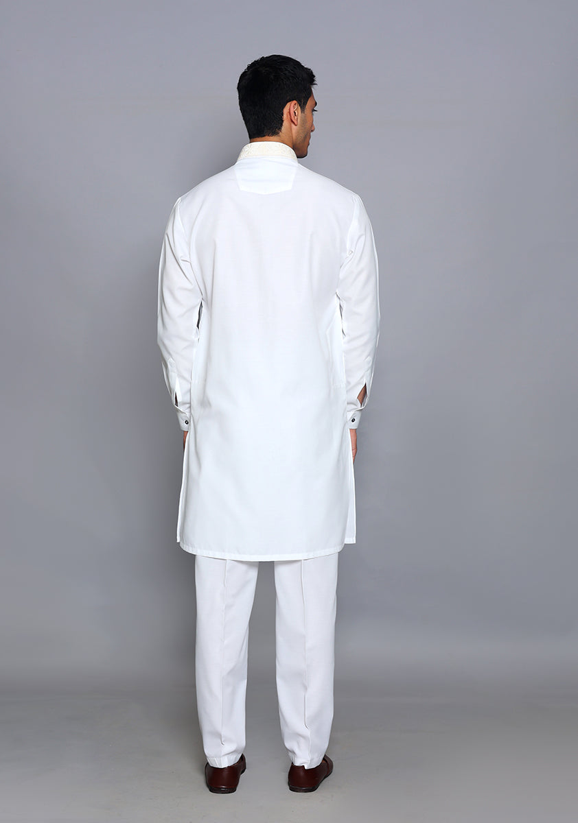 Pakistani Menswear | Amir Adnan - Basic Cotton Silk Cloud Dancer Slim Fit Embroidered Suit - Khanumjan  Pakistani Clothes and Designer Dresses in UK, USA 