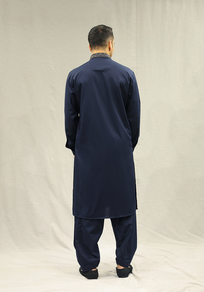 Pakistani Menswear | Amir Adnan - Classic Poly Viscose Salute Slim Fit Embroidered Suit - Khanumjan  Pakistani Clothes and Designer Dresses in UK, USA 