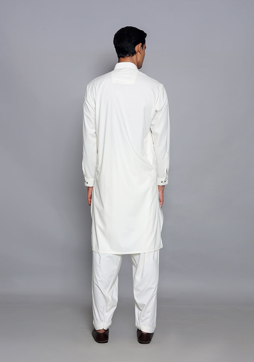 Pakistani Menswear | Amir Adnan - Basic Poly Viscose Snow White Slim Fit Plain Suit - Khanumjan  Pakistani Clothes and Designer Dresses in UK, USA 