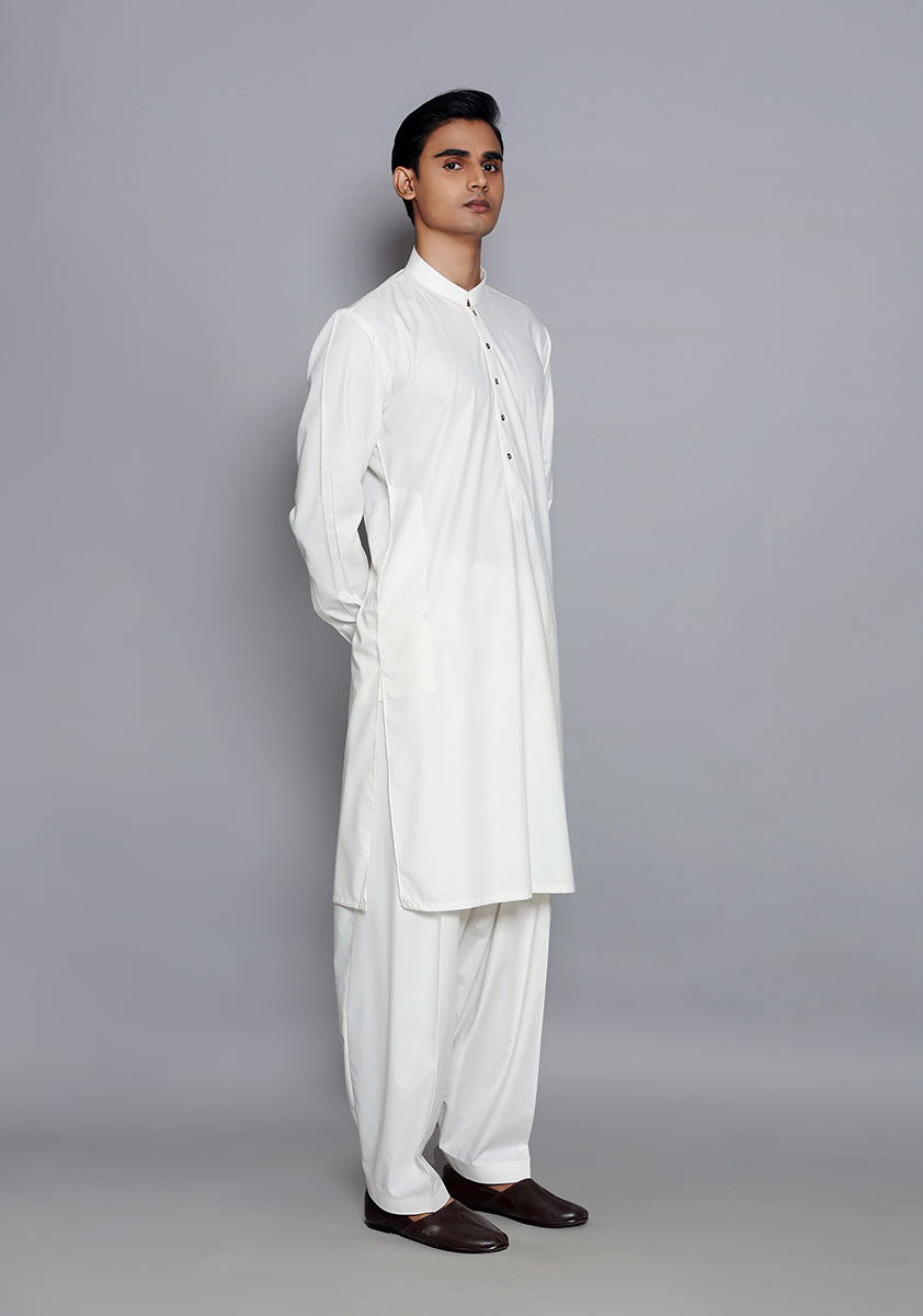 Pakistani Menswear | Amir Adnan - Basic Poly Viscose Snow White Slim Fit Plain Suit - Khanumjan  Pakistani Clothes and Designer Dresses in UK, USA 