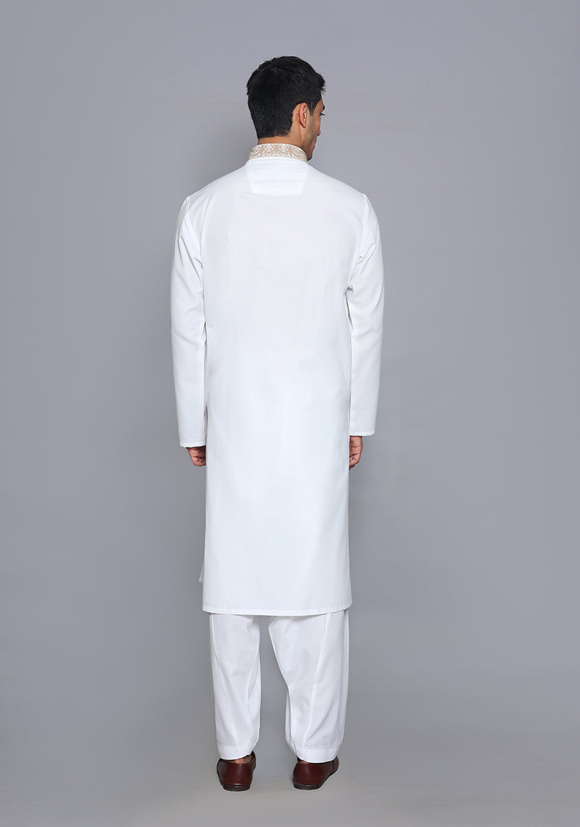 Pakistani Menswear | Amir Adnan - Basic Cotton Silk Cloud Dancer Classic Fit Embroidered Suit - Khanumjan  Pakistani Clothes and Designer Dresses in UK, USA 