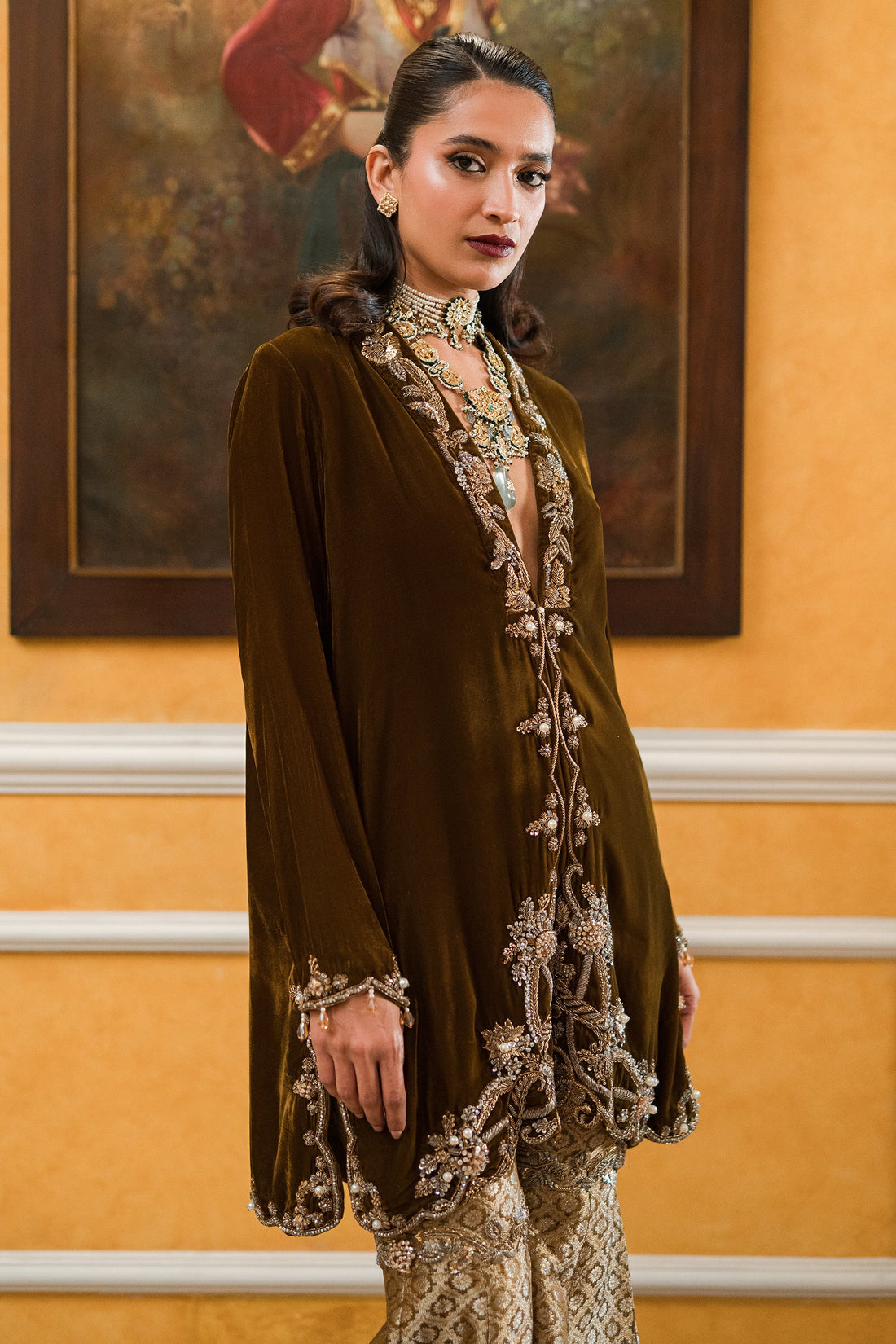 Ammara Khan | Velvet 23/24 | CONTEMPORARY GHARARA SET (D-09-B) - Khanumjan  Pakistani Clothes and Designer Dresses in UK, USA 
