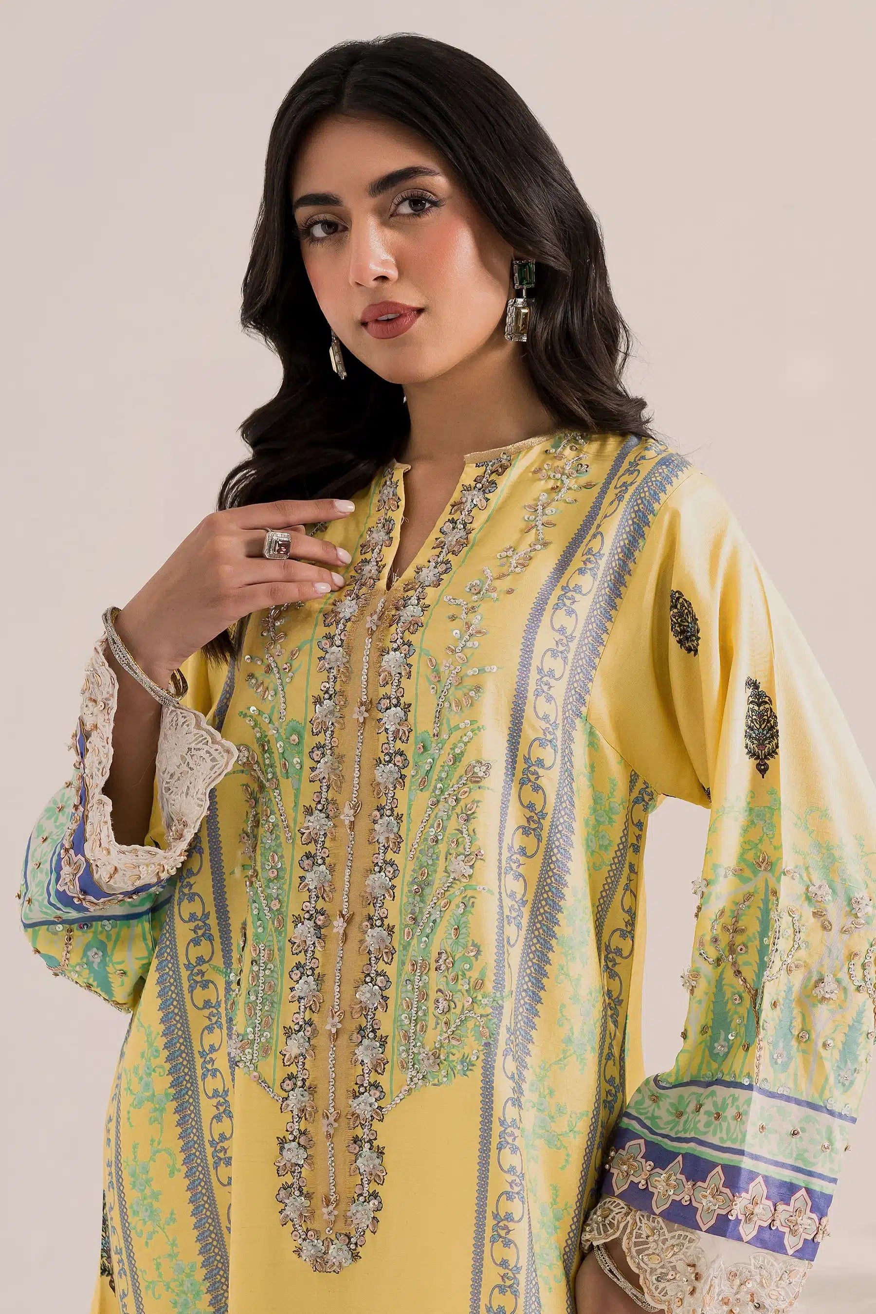 Ammara Khan | Kaftans 23 | SUMMER DREAM (D-01) - Khanumjan  Pakistani Clothes and Designer Dresses in UK, USA 