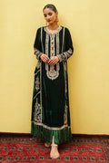 Ammara Khan | Kaftans 23 | EMERALD GREEN VELVET LUXE (D-05) - Khanumjan  Pakistani Clothes and Designer Dresses in UK, USA 