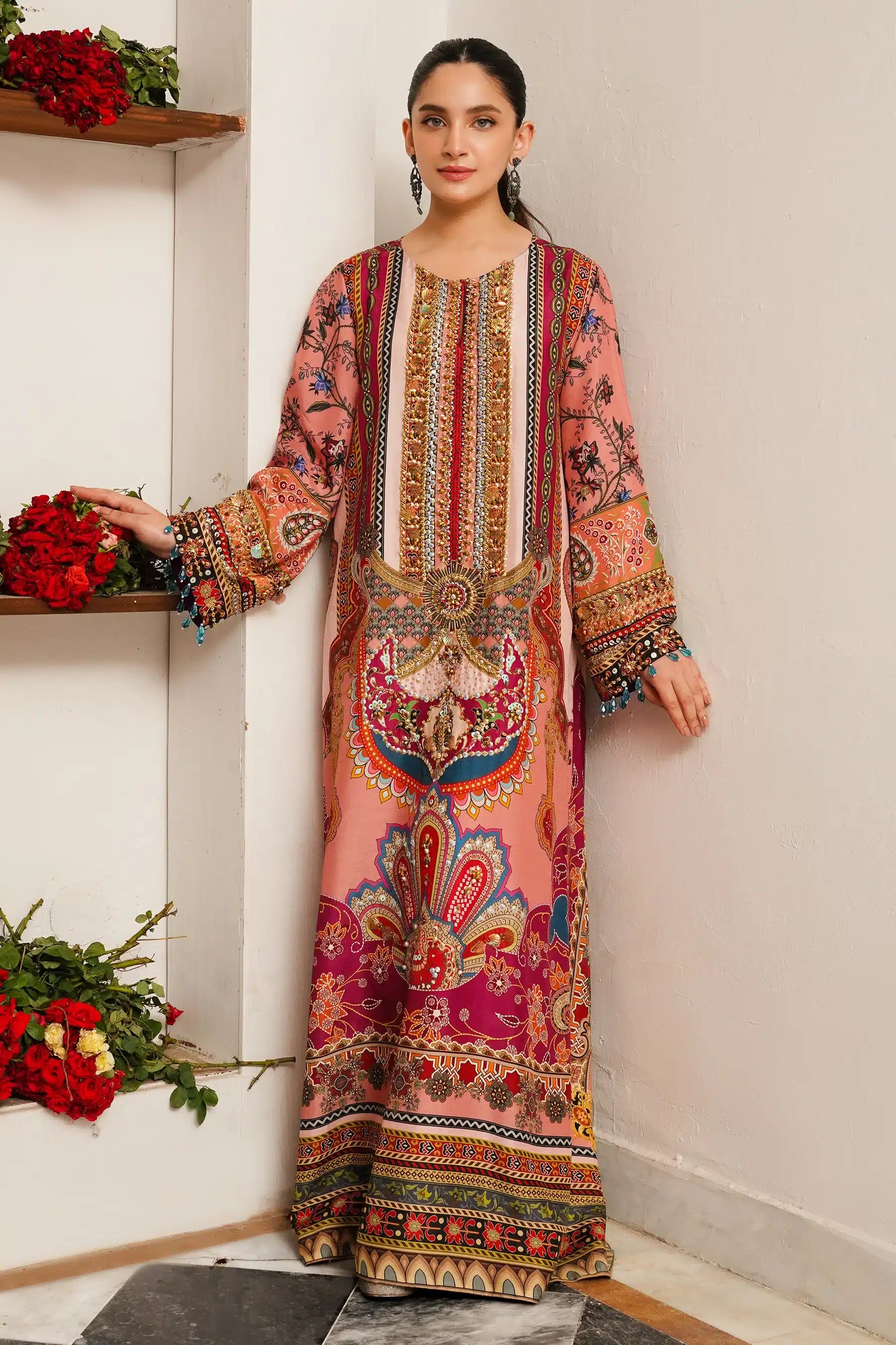 Ammara Khan | Kaftans 23 | EASTERN MAJESTY KAFTAN (D-01) - Khanumjan  Pakistani Clothes and Designer Dresses in UK, USA 