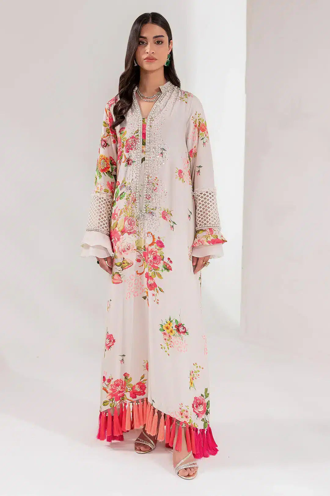 Ammara Khan | Kaftans 23 | SHIMMERING MULTI KAFTAN (D-19) - Khanumjan  Pakistani Clothes and Designer Dresses in UK, USA 